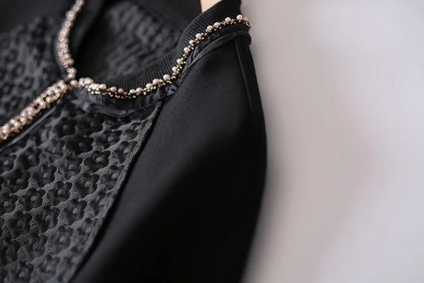 Jackets For Women Beaded Jacquard Short Coat Autumn Straight Things Female Overcoat 4XL