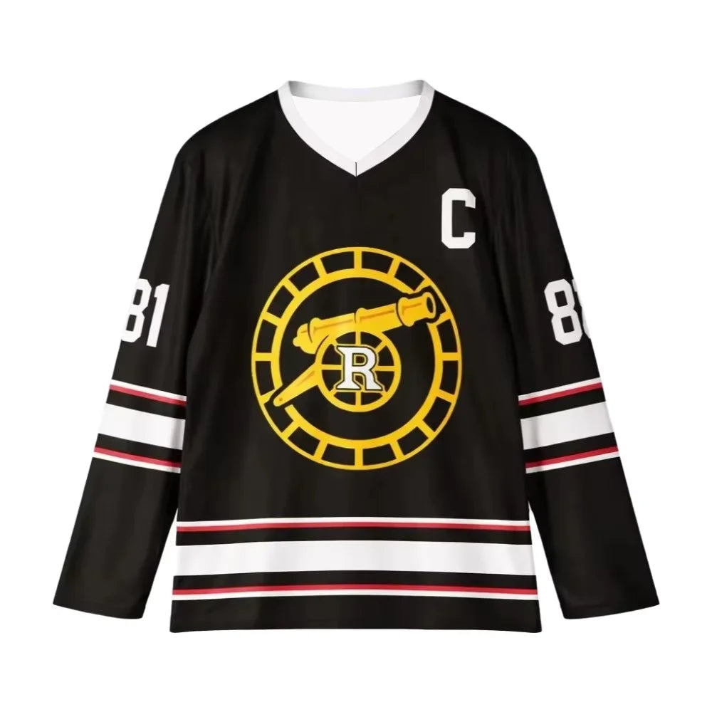 Rivalry Player Number Graphic Long Sleeve Jersey For Sports Outfits