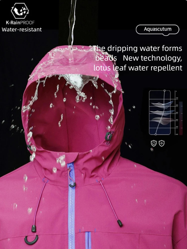 Hooded Zip-Front Outdoor Jacket