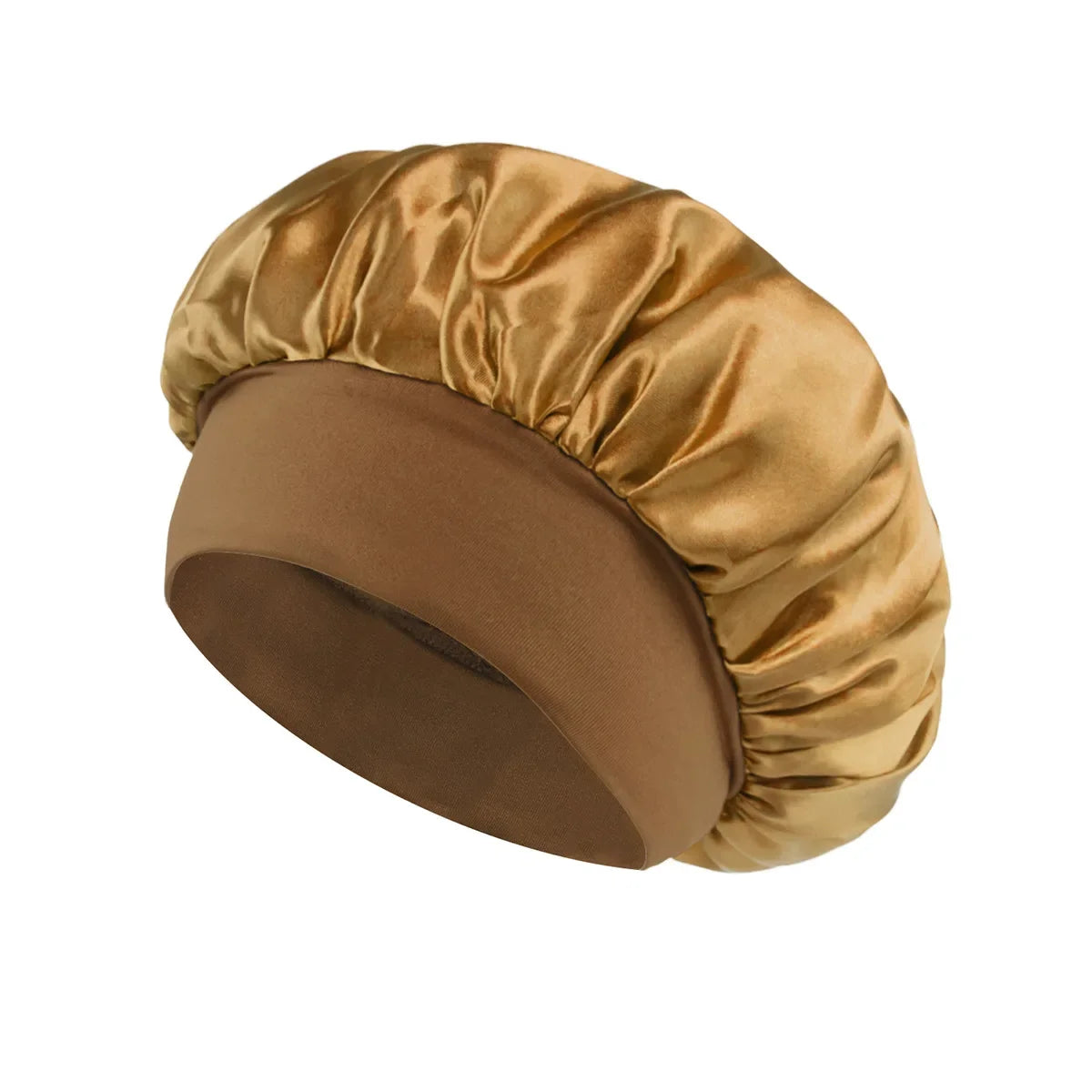 Women's Satin Sleep Bonnet with Wide Elastic Band and Color Options
