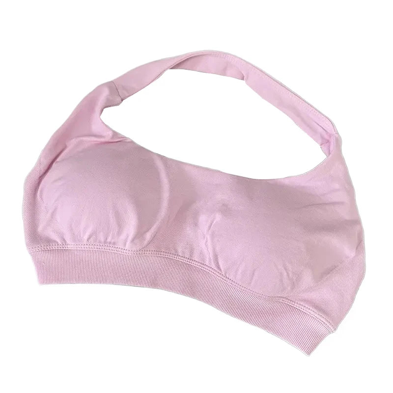 Women's Ruched Halter Neck Sports Bra