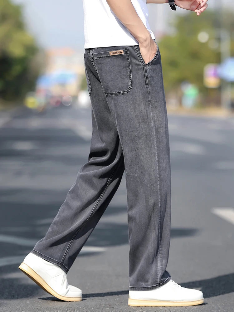 Men's Wide Leg Denim Jeans for Casual Everyday Wear
