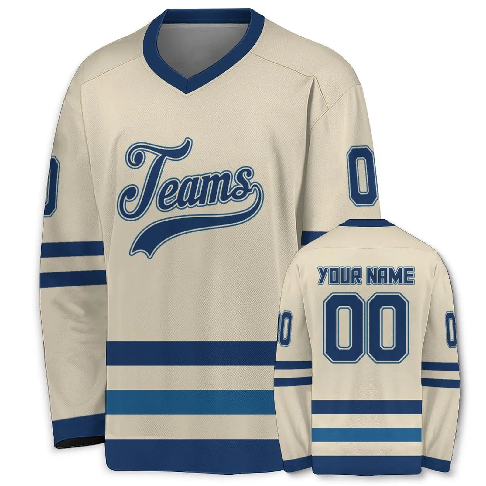Striped Number Design Long Sleeve Jersey For Sports Outfits