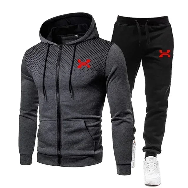 Long Sleeve Sports Sweatshirt and Jogger Pants Tracksuit Set