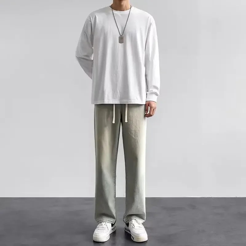 Men's Wide Leg Denim Jeans for Casual Everyday Wear