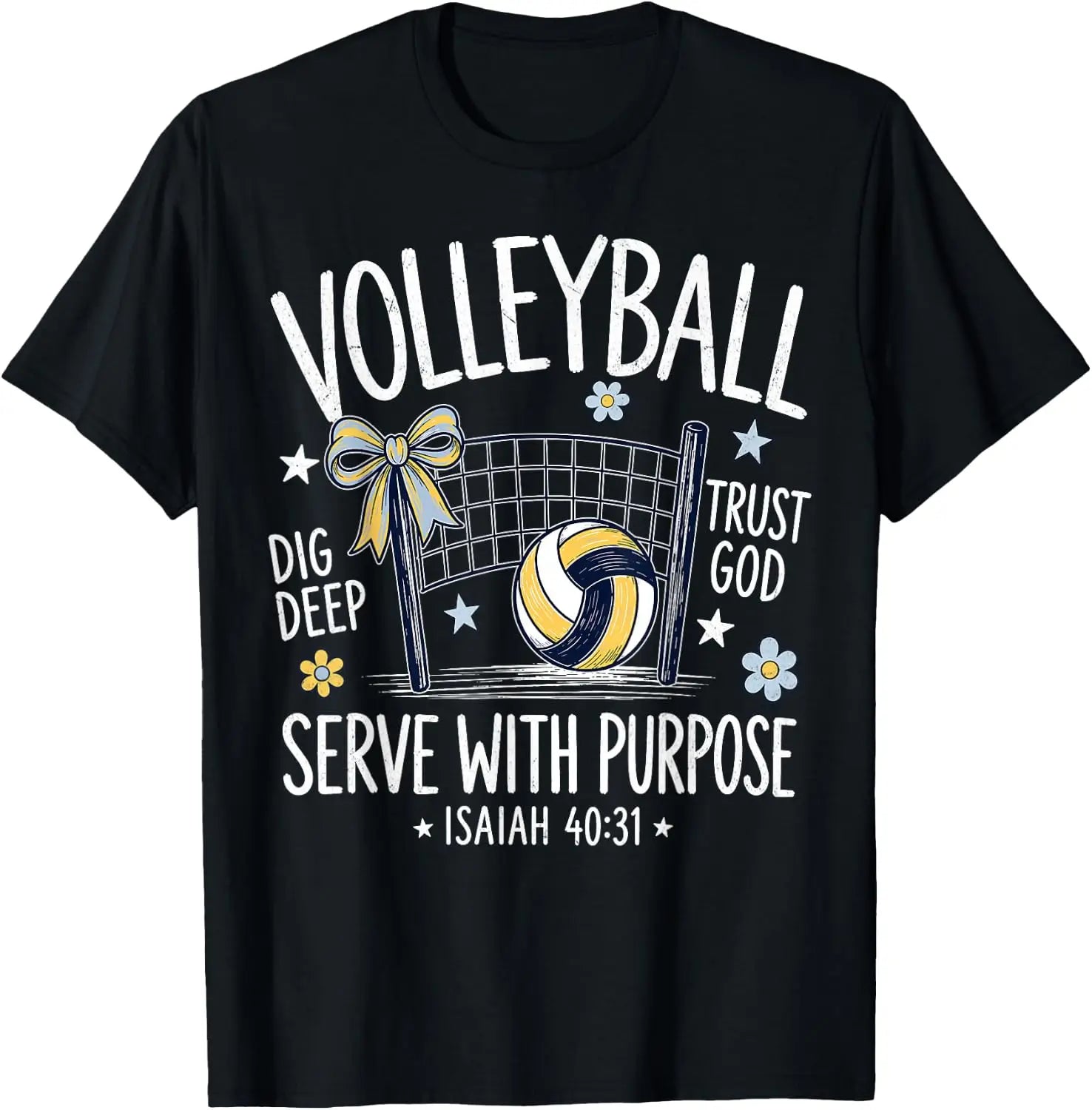 Serve With Purpose Volleyball Short Sleeve T-shirt For Sports Outfits
