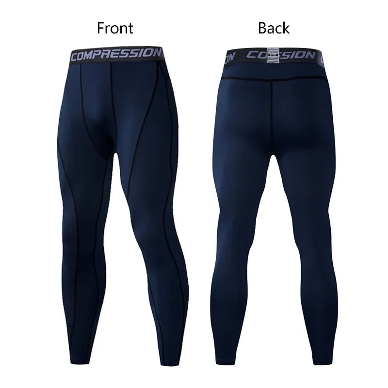 Men's Fitted Training Leggings for Gym and Running