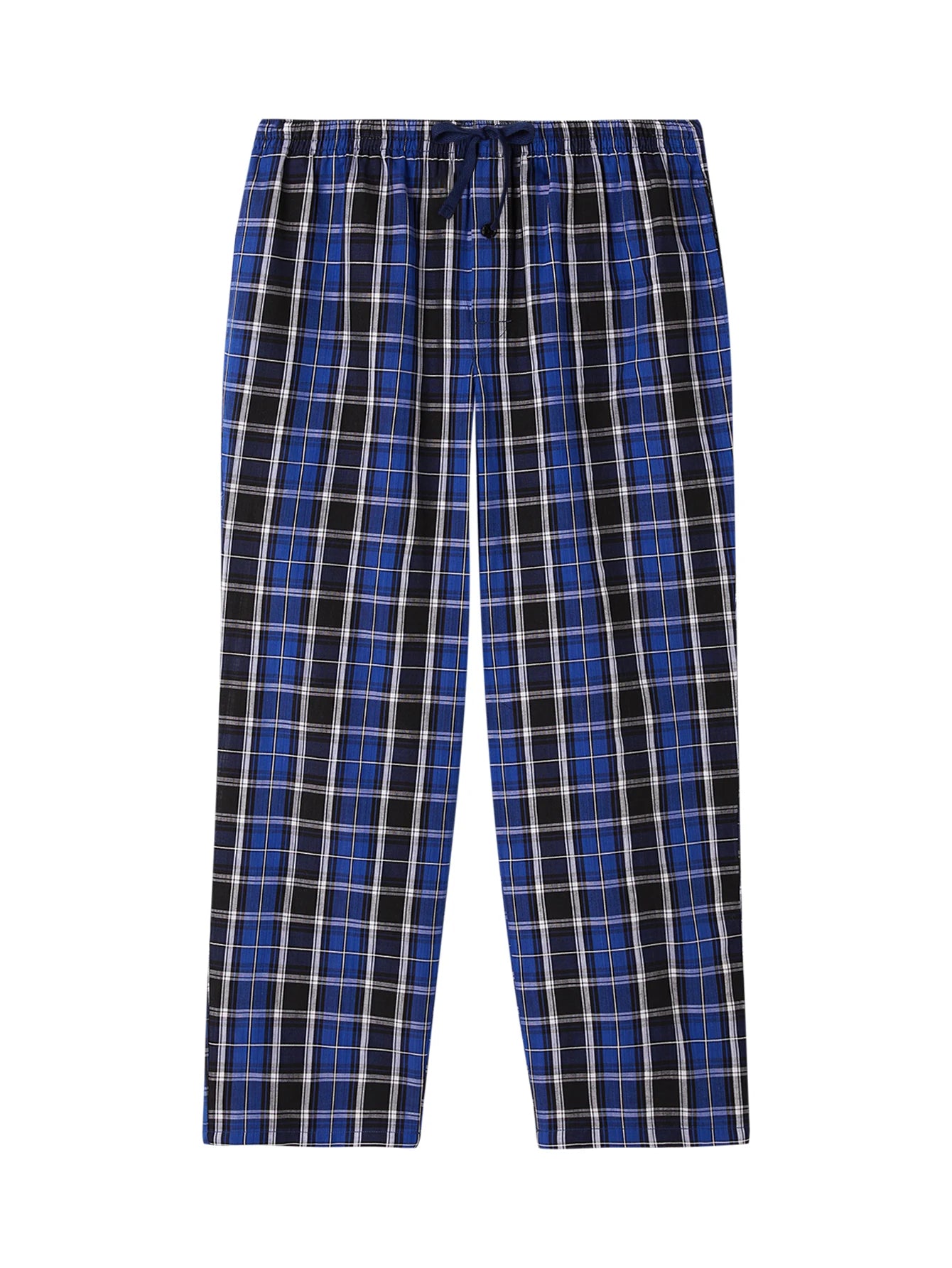 Men's Plaid Elastic Waist Straight Leg Lounge Pajama Pants