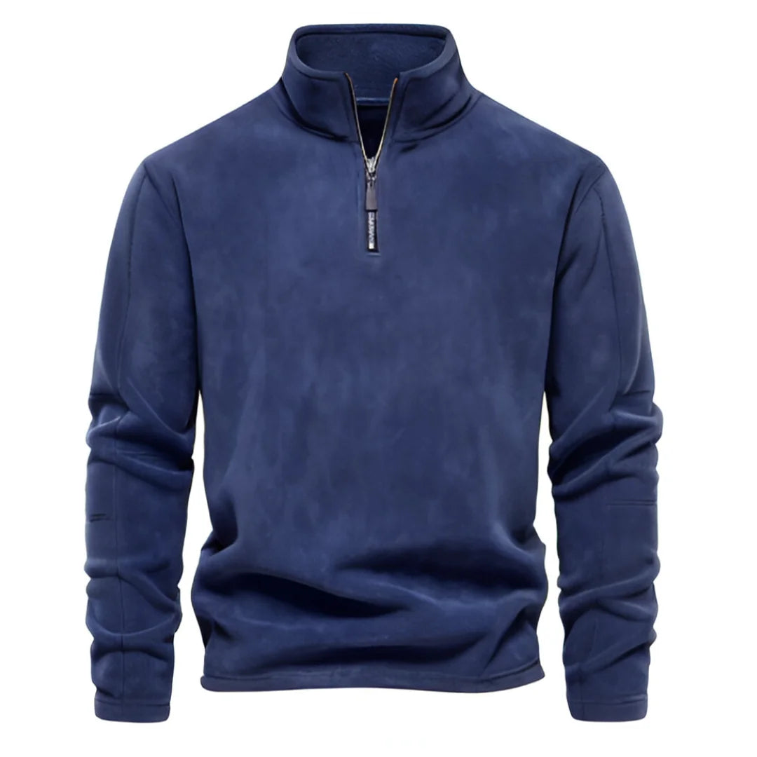 Men's Quarter-Zip Fleece Long-Sleeve Pullover