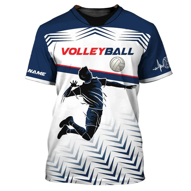 Volleyball Graphic Short Sleeve T-shirt For Sports Outfits