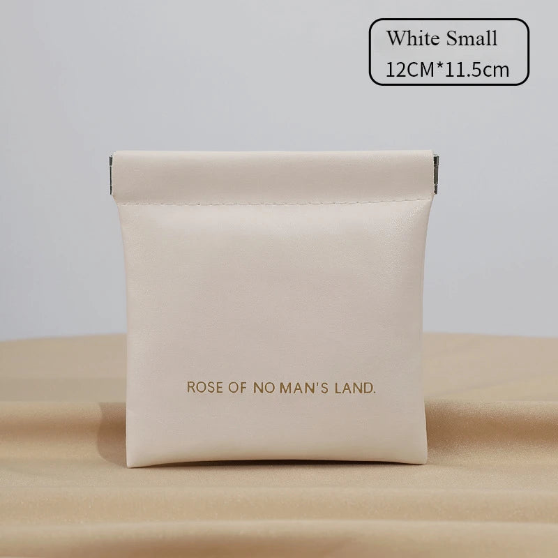 Mini Squeeze Closure Coin Pouch with Plain Exterior