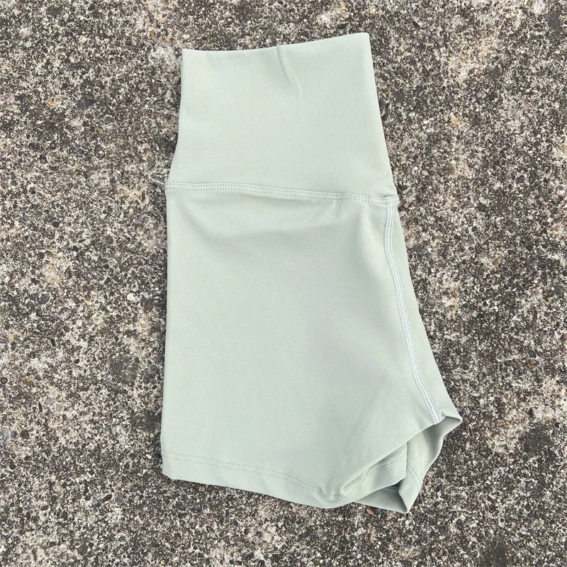 Women's High Waist Nylon Blend Biker Shorts with Colour Options