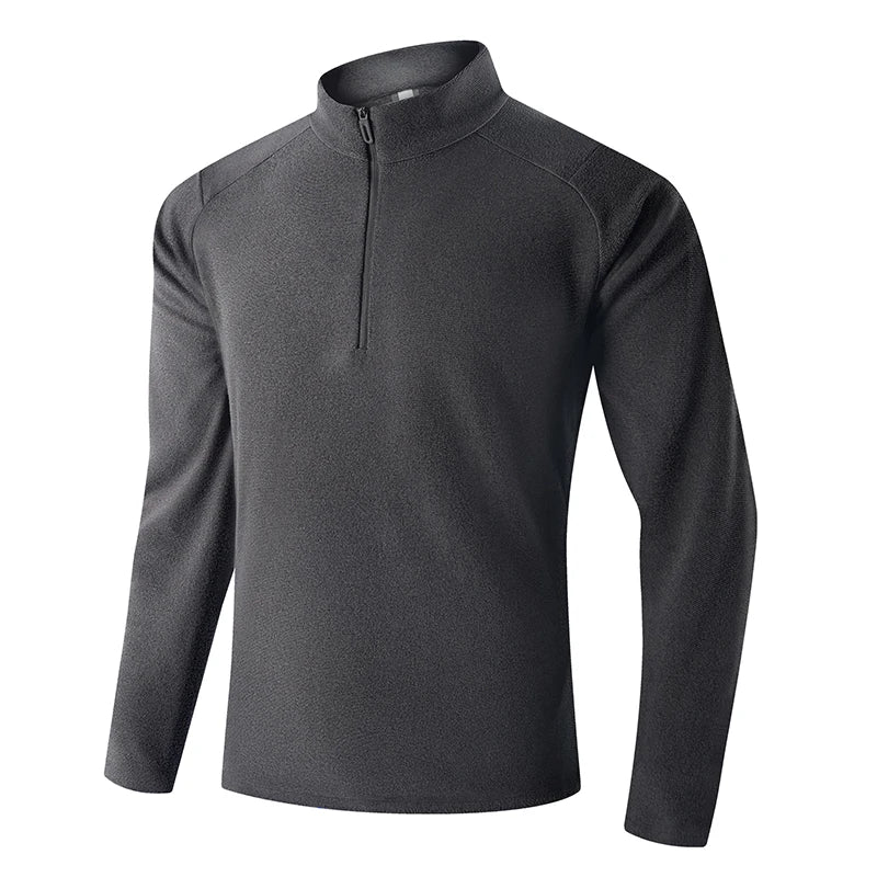 Stand Collar Half Zip Long Sleeve Running Training Top