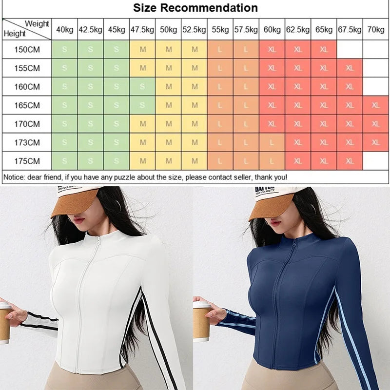 Women's Stand-Collar Zip-Front Workout Jacket