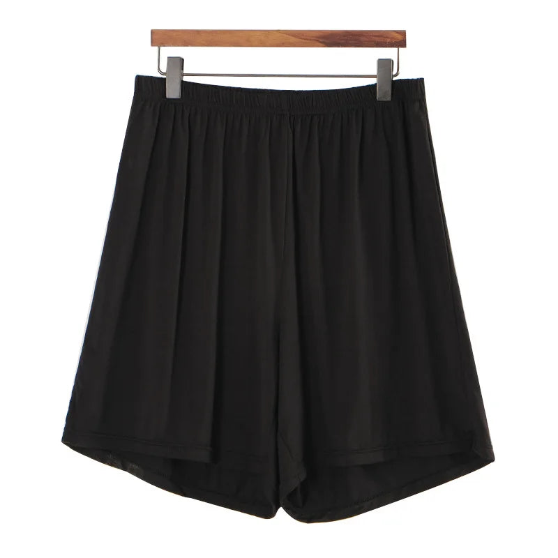 Men's Solid Elastic Waist Modal Lounge Shorts for Home Wear