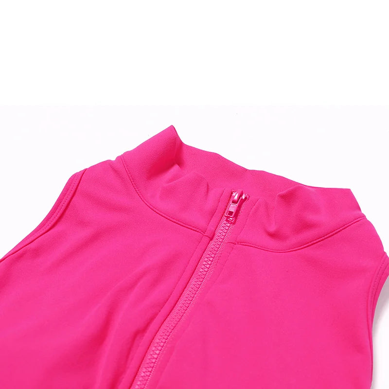 Women's Sleeveless Nylon Workout Jumpsuit with Fitted Legs for Yoga