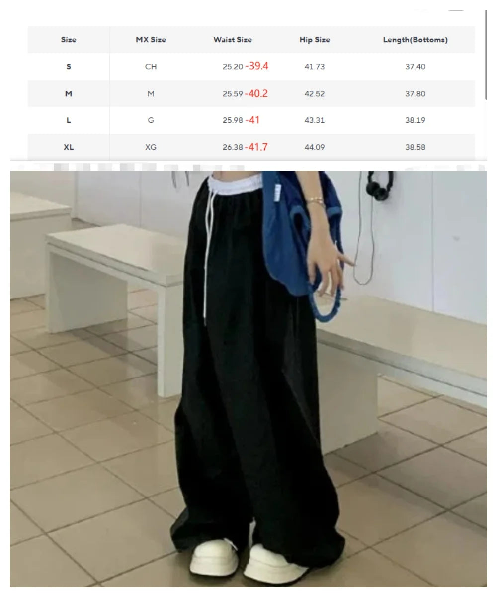 Women's Loose Wide Leg Pants with Contrast Stripe Style Options