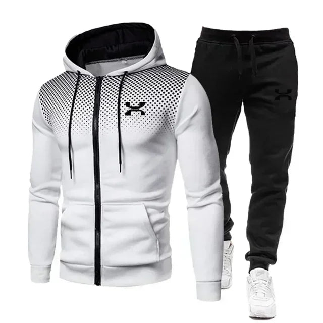 Long Sleeve Sports Sweatshirt and Jogger Pants Tracksuit Set