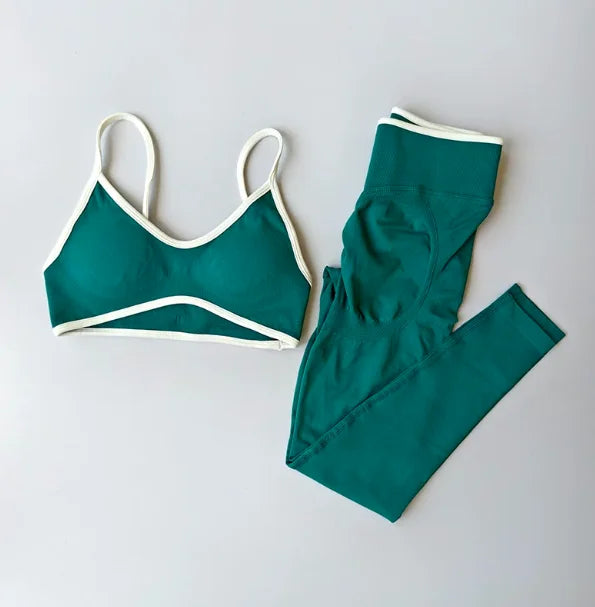 Women's Bra And Leggings Yoga Set For Workout Outfits