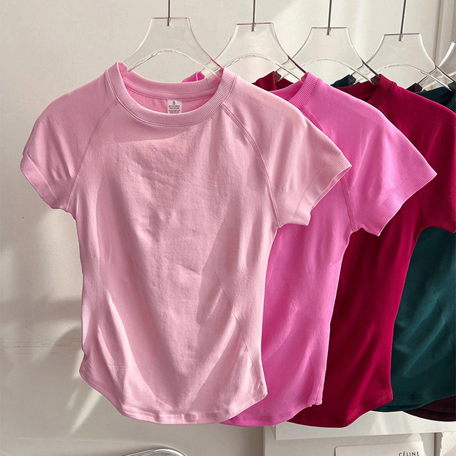 Women's Crew Neck Short Sleeve Sports T-shirt For Workout Outfits