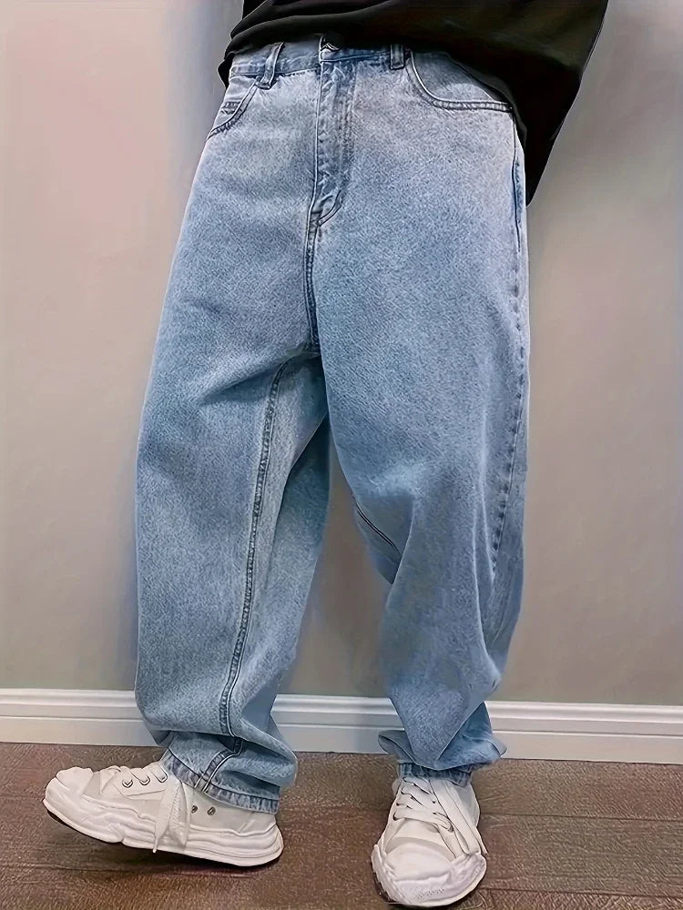 Men's Wide Leg Denim Jeans for Casual Everyday Wear