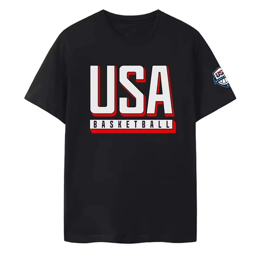 USA Basketball Graphic Short Sleeve T-shirt For Sports Outfits