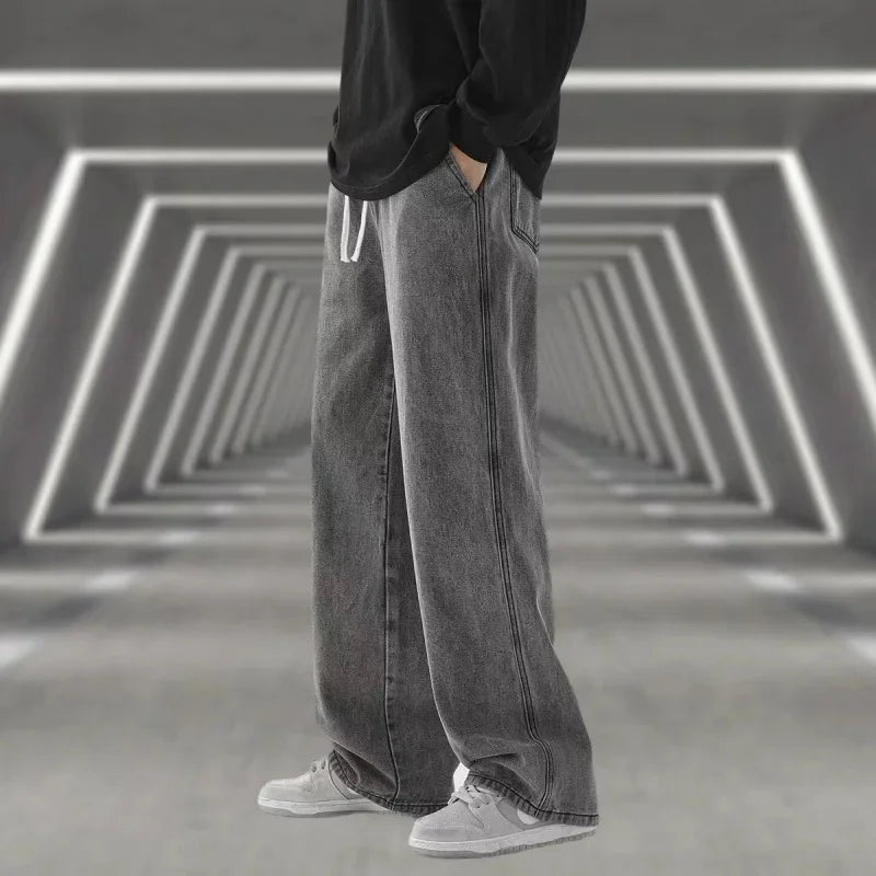 Men's Wide Leg Denim Jeans for Casual Everyday Wear