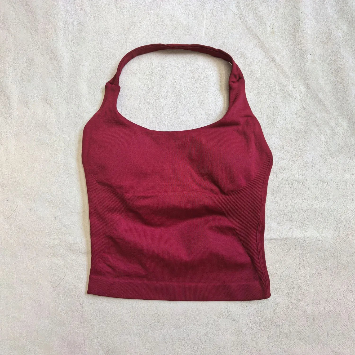 Women's Halter Neck Longline Fitted Tank Top For Workout Outfits