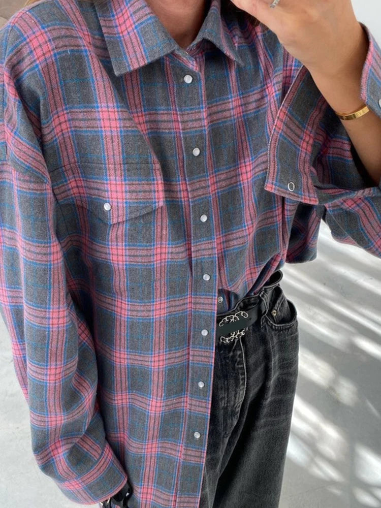 Women's Checked Long Sleeve Shirt
