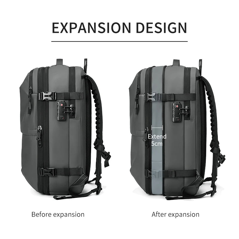 Vacuum Compression Travel Backpack with Separately Labelled Pump and Bag Options