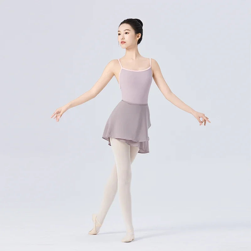 Women's Camisole Ballet Leotard with Crossed Straps and Open Back