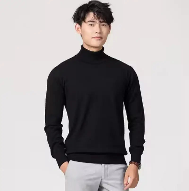 Men's Turtleneck Long Sleeve Knit Sweater