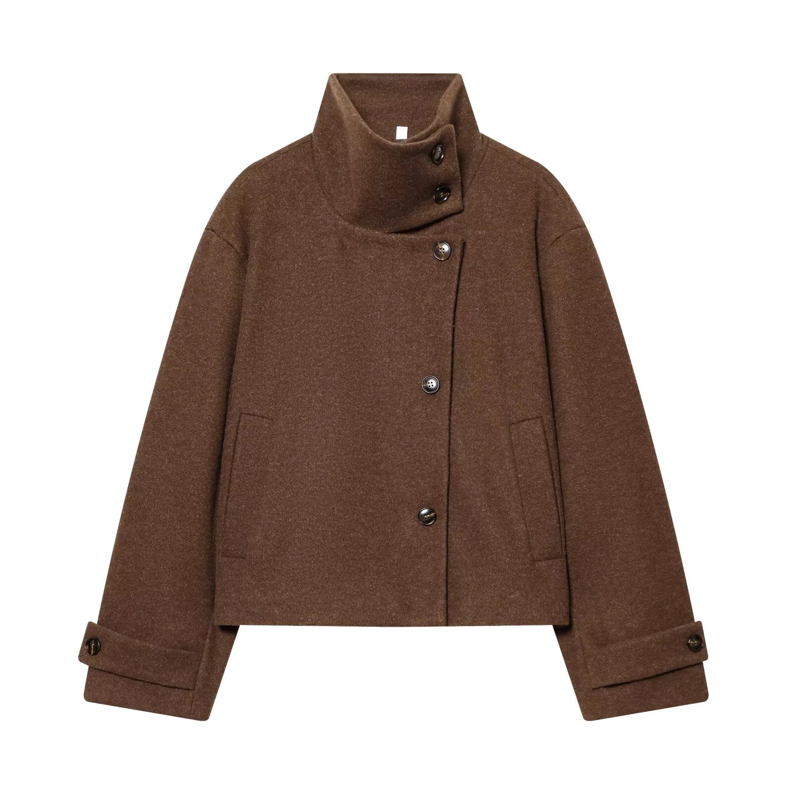Women's Long-Sleeve Button-Front Coat