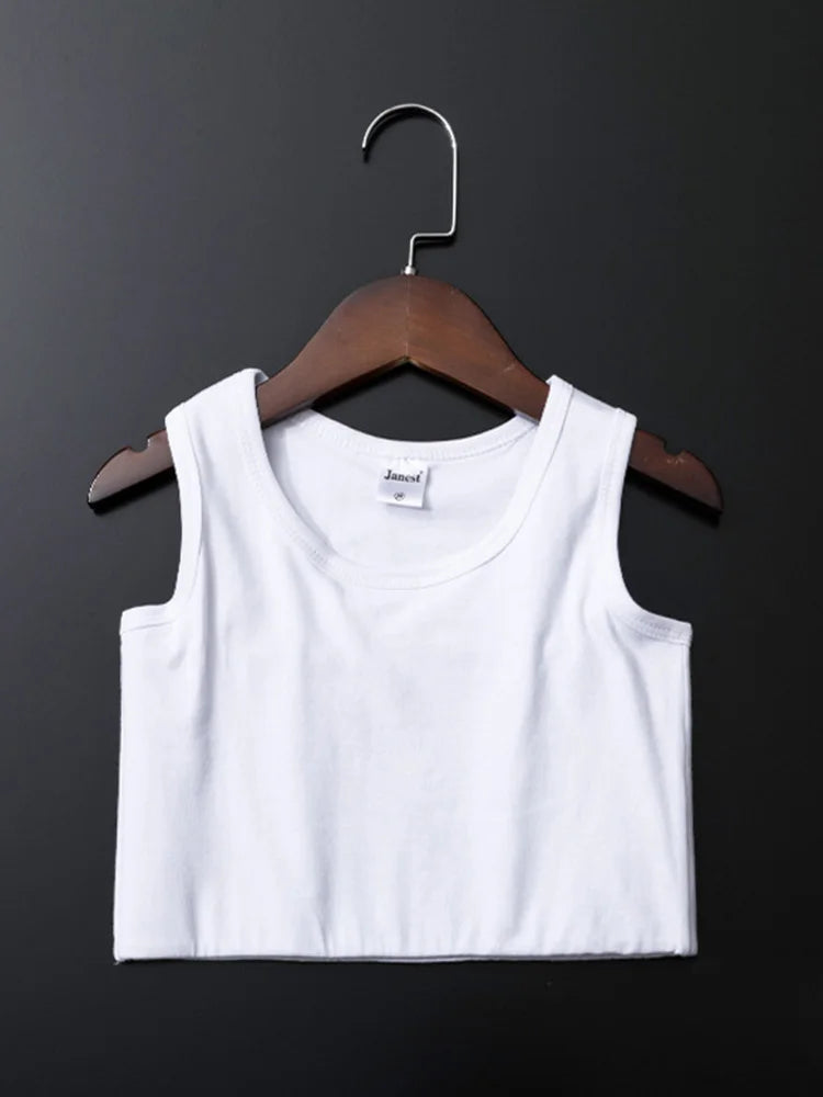 Pullover Chest Binder Shapewear with Sleeveless Design and a Cropped Underlayer Shape