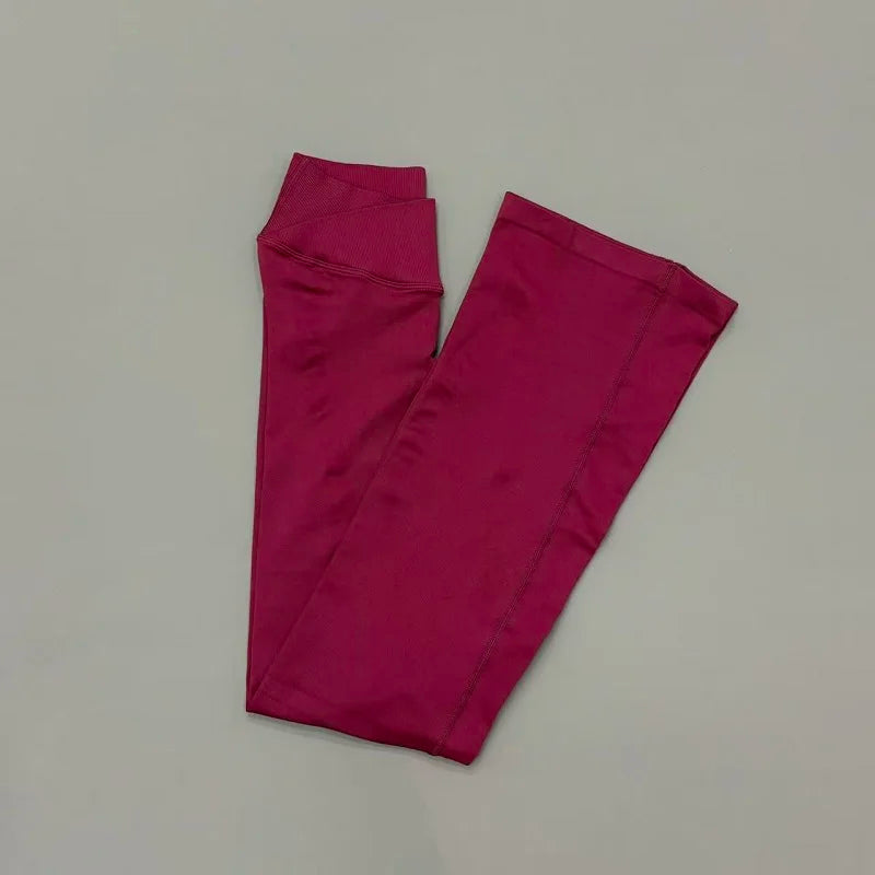 Women's Scrunch Flared Leggings For Workout Outfits And Layering