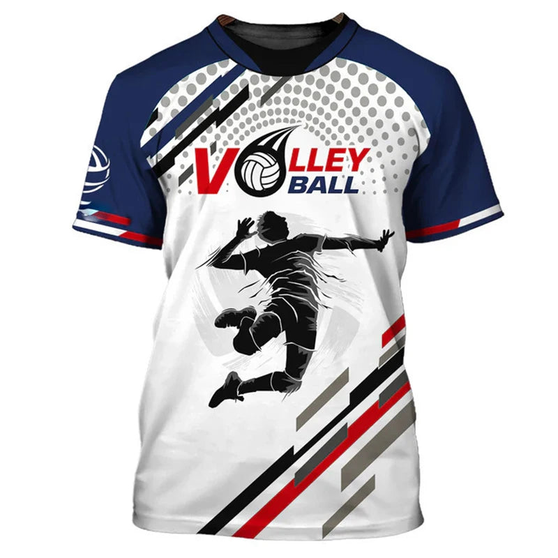 Volleyball Graphic Short Sleeve T-shirt For Sports Outfits