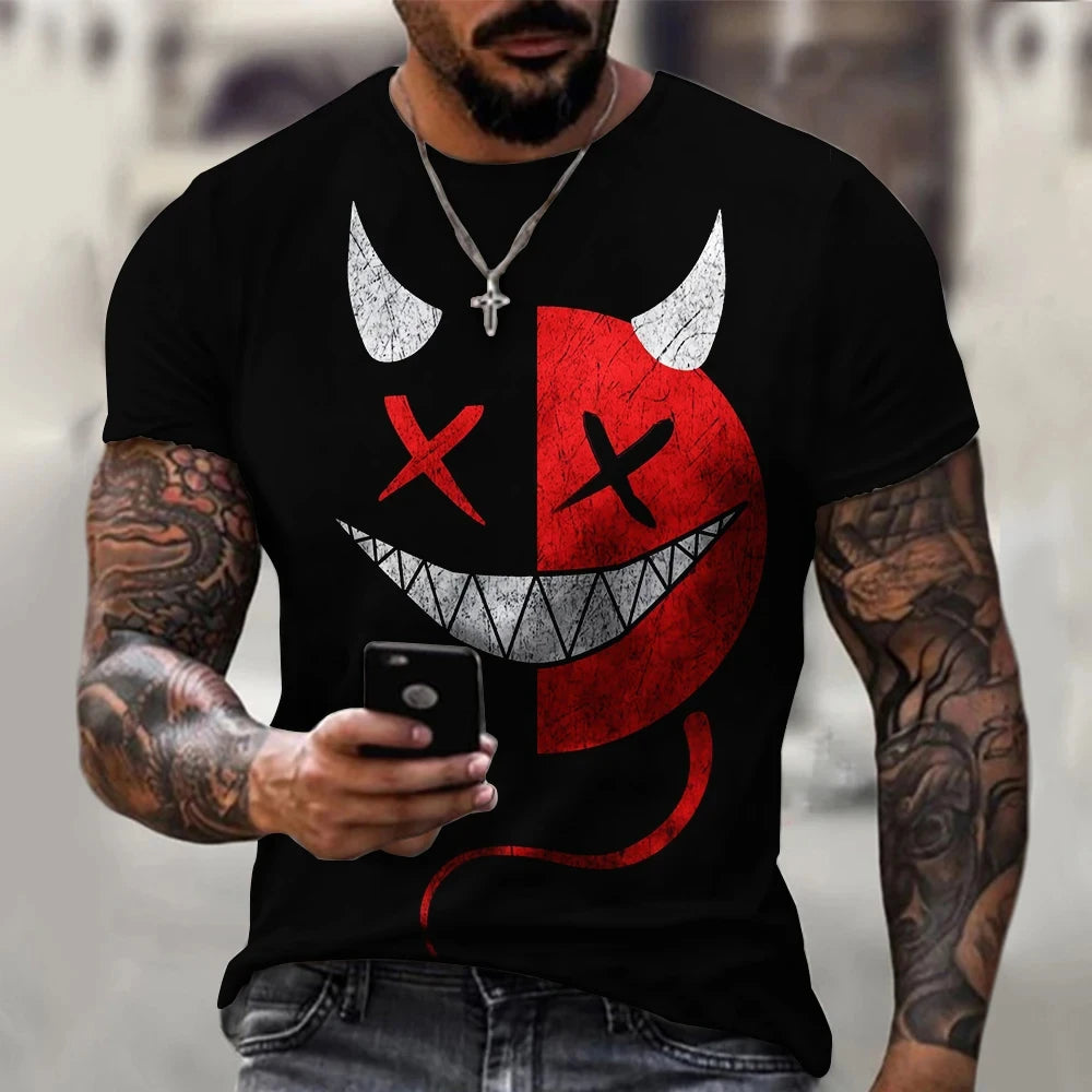 Graphic Crew Neck Short Sleeve Casual Pullover T Shirt