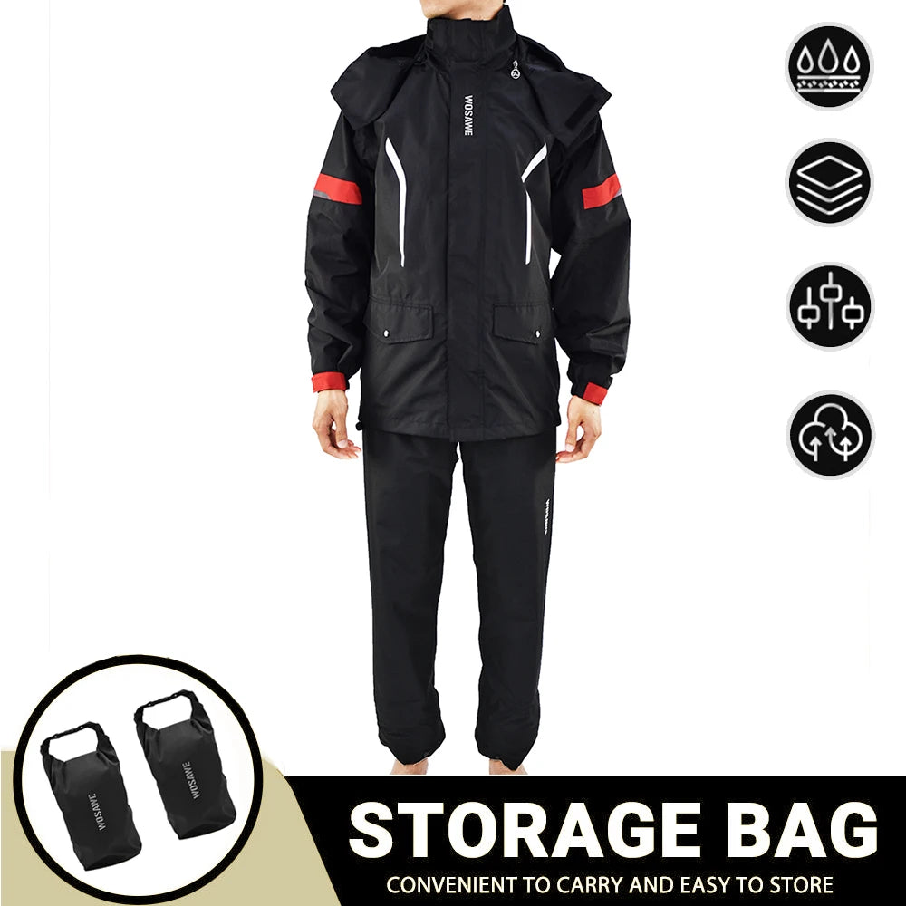 Outdoor Hooded Jacket and Trouser Clothing Set with Style Options