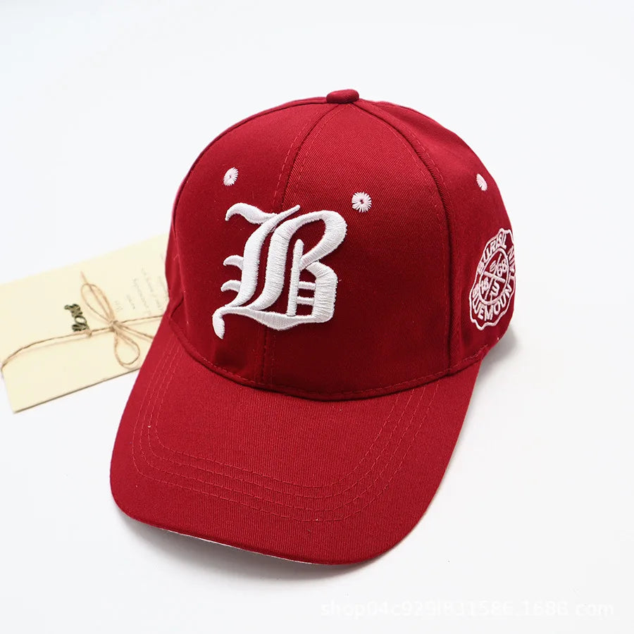 Letter Embroidered Baseball Cap with Decorative Side Motif