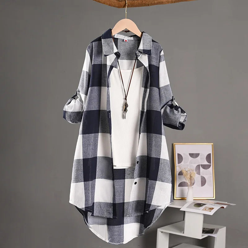 Women's Checked Long Sleeve Shirt