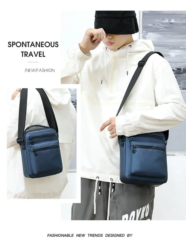 Man Classic Messenger Bag Men's Multifunction Shoulder Sling Pack Nylon Business Crossbody Flap Male Simple Handbags