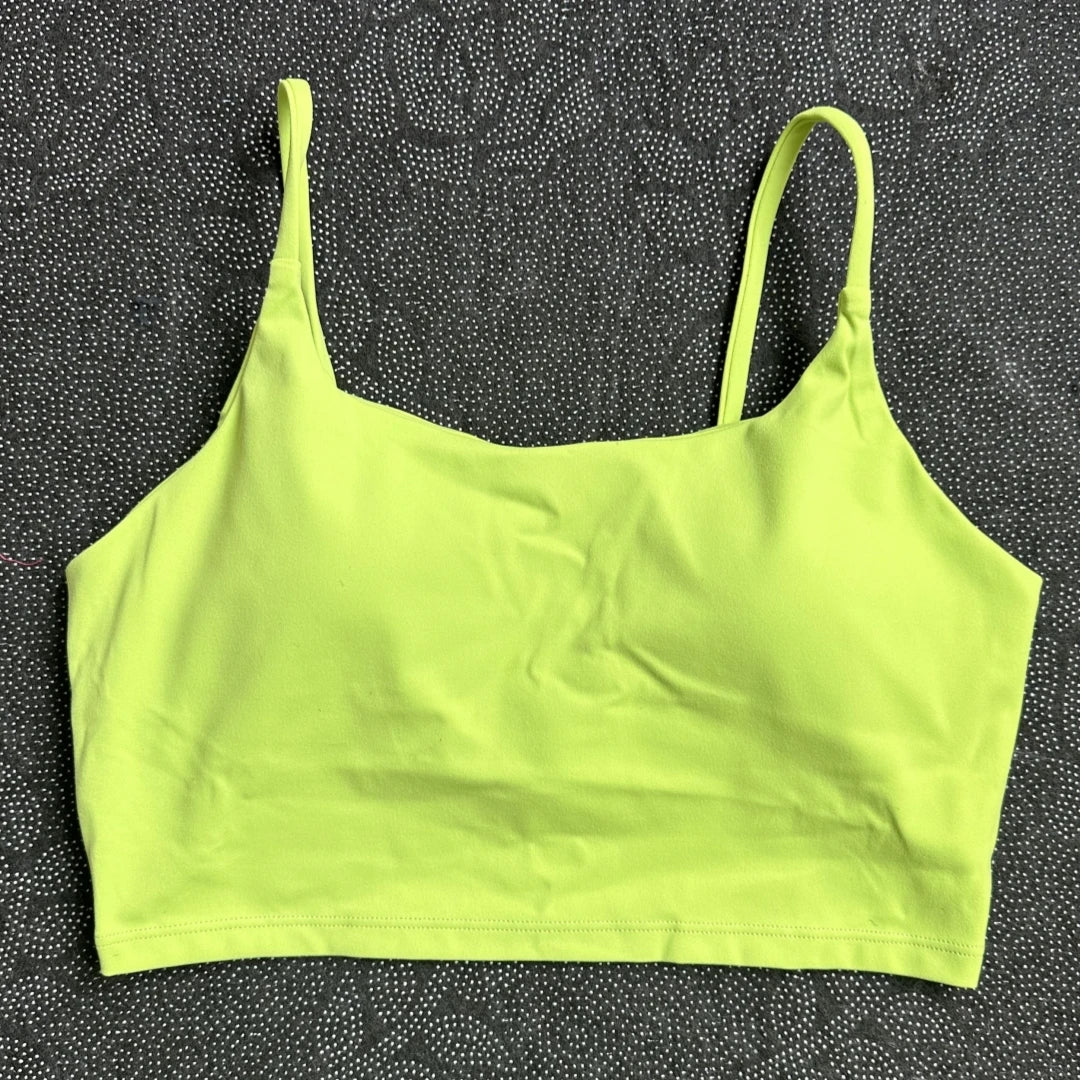 Women's Straight Neck Thin Strap Sports Bra