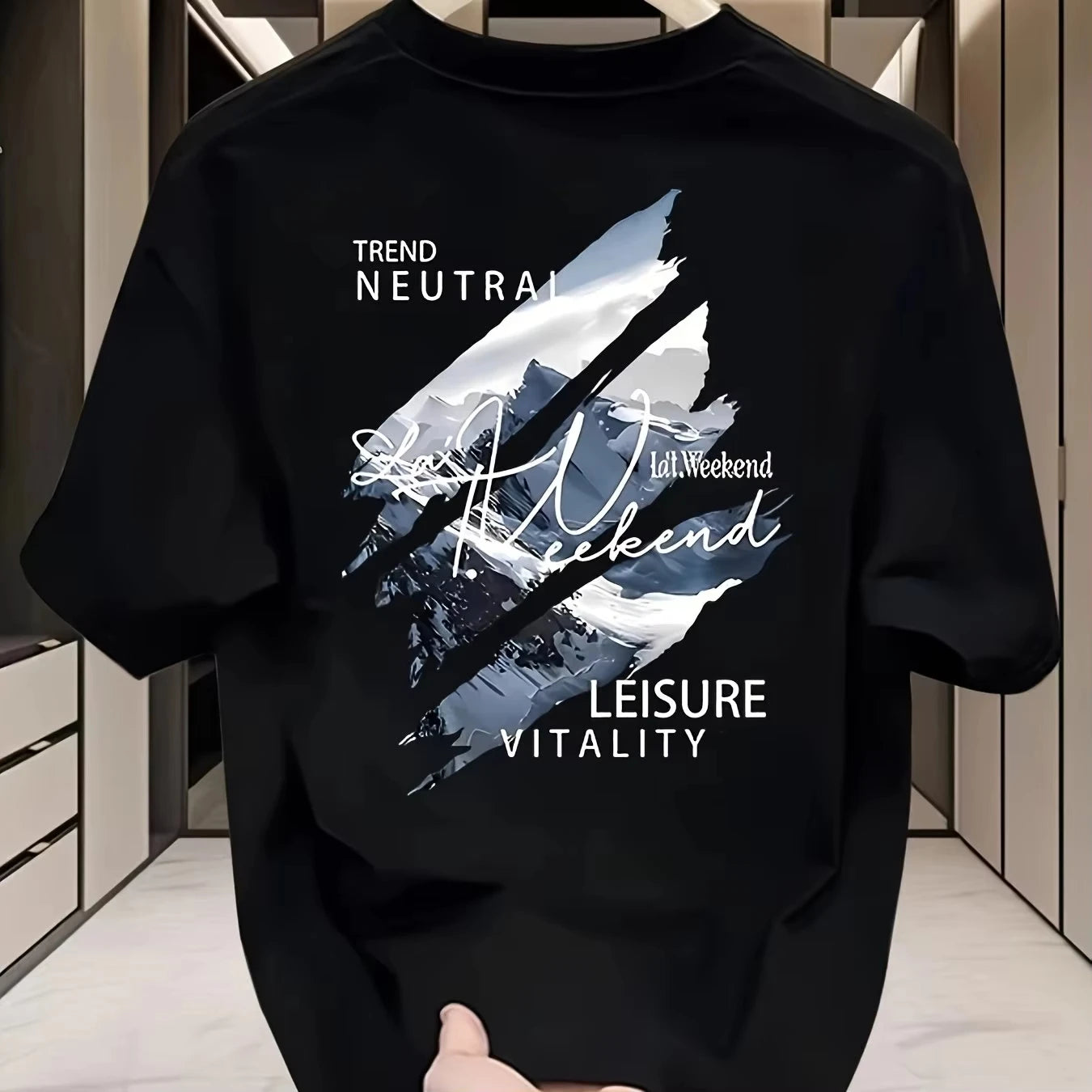 Men's Summer Breathable Short Sleeve Graphic T-Shirt for Casual Streetwear