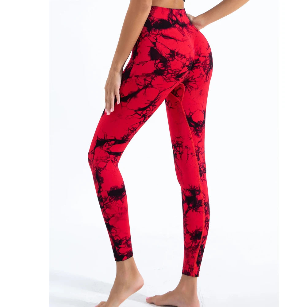 Women's Tie Dye Full Length Leggings For Workout Outfits