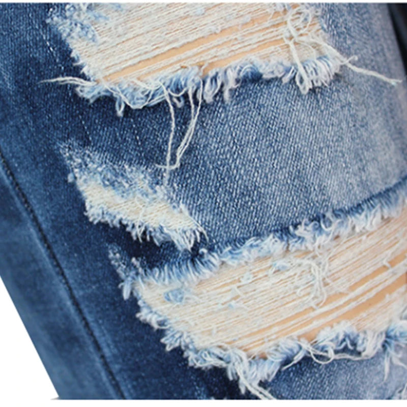 Women's Ripped Skinny Fit Denim Jeans For Everyday Outfits