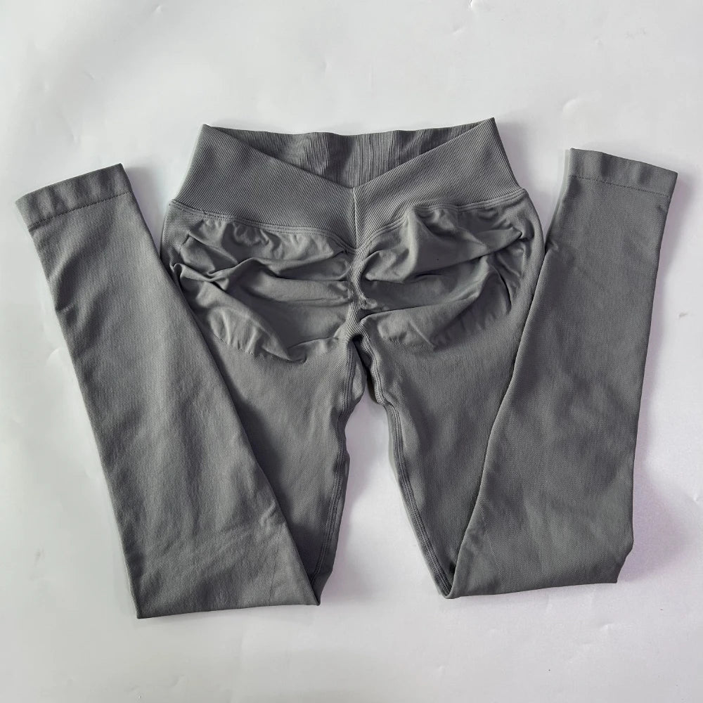 Women's Scrunch V Back Full Length Leggings For Workout Outfits