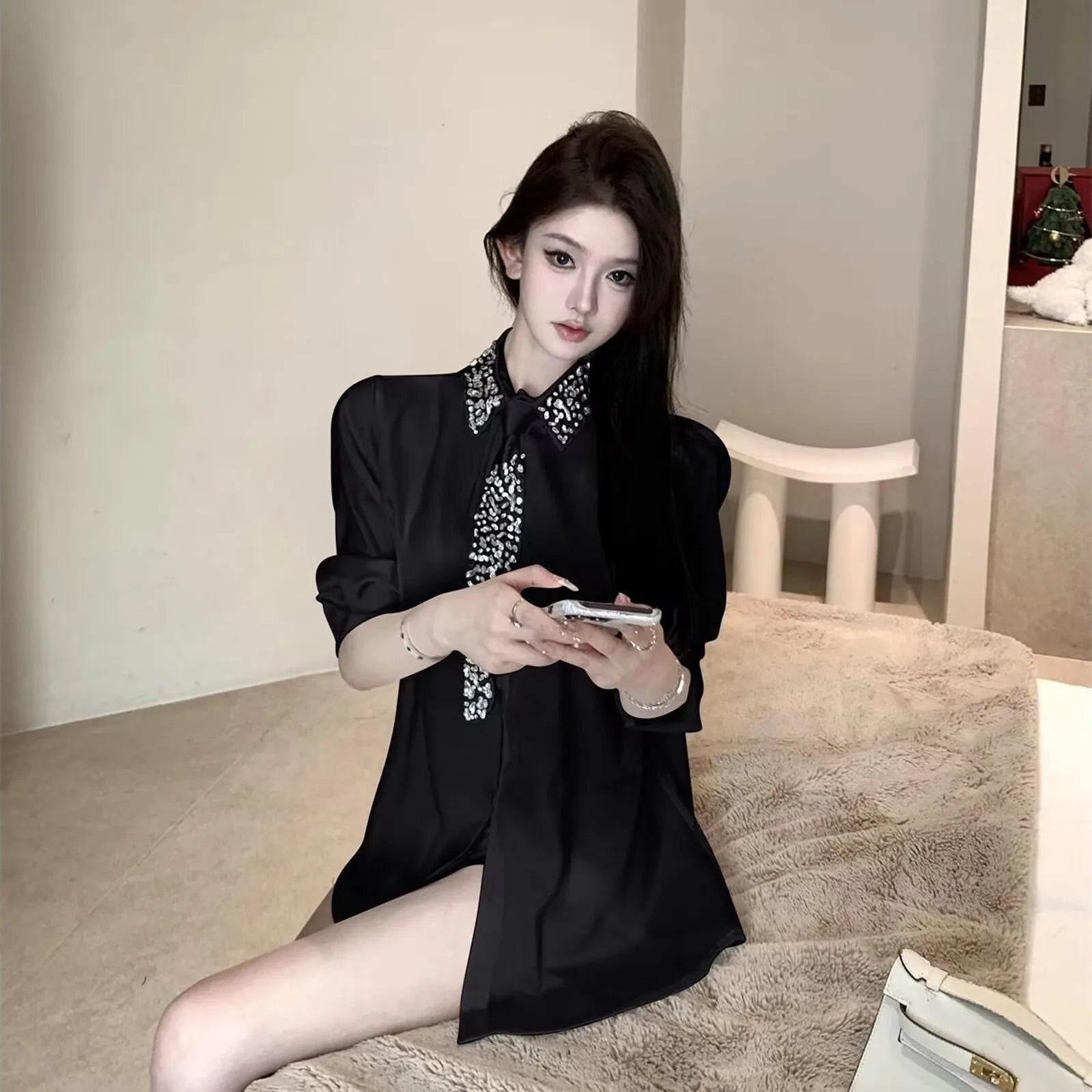 Women's Long Sleeve Button Front Shirt