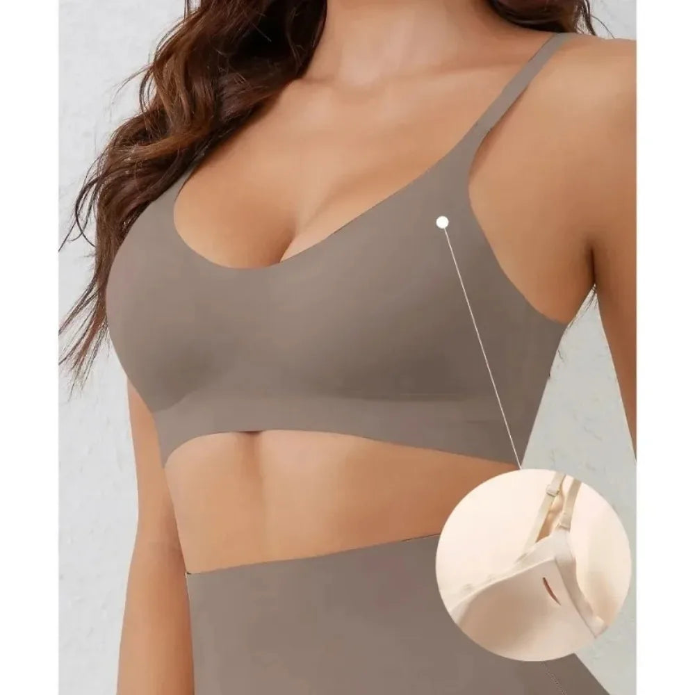 Women's Thin Strap V Neck Everyday Bra