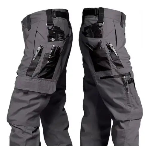 Men's Multi Pocket Zip Fly Casual Cargo Pants