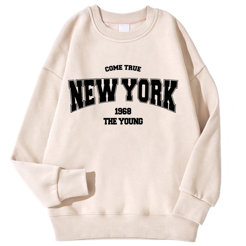 Letter Graphic Long Sleeve Pullover Casual Sweatshirt for Layering